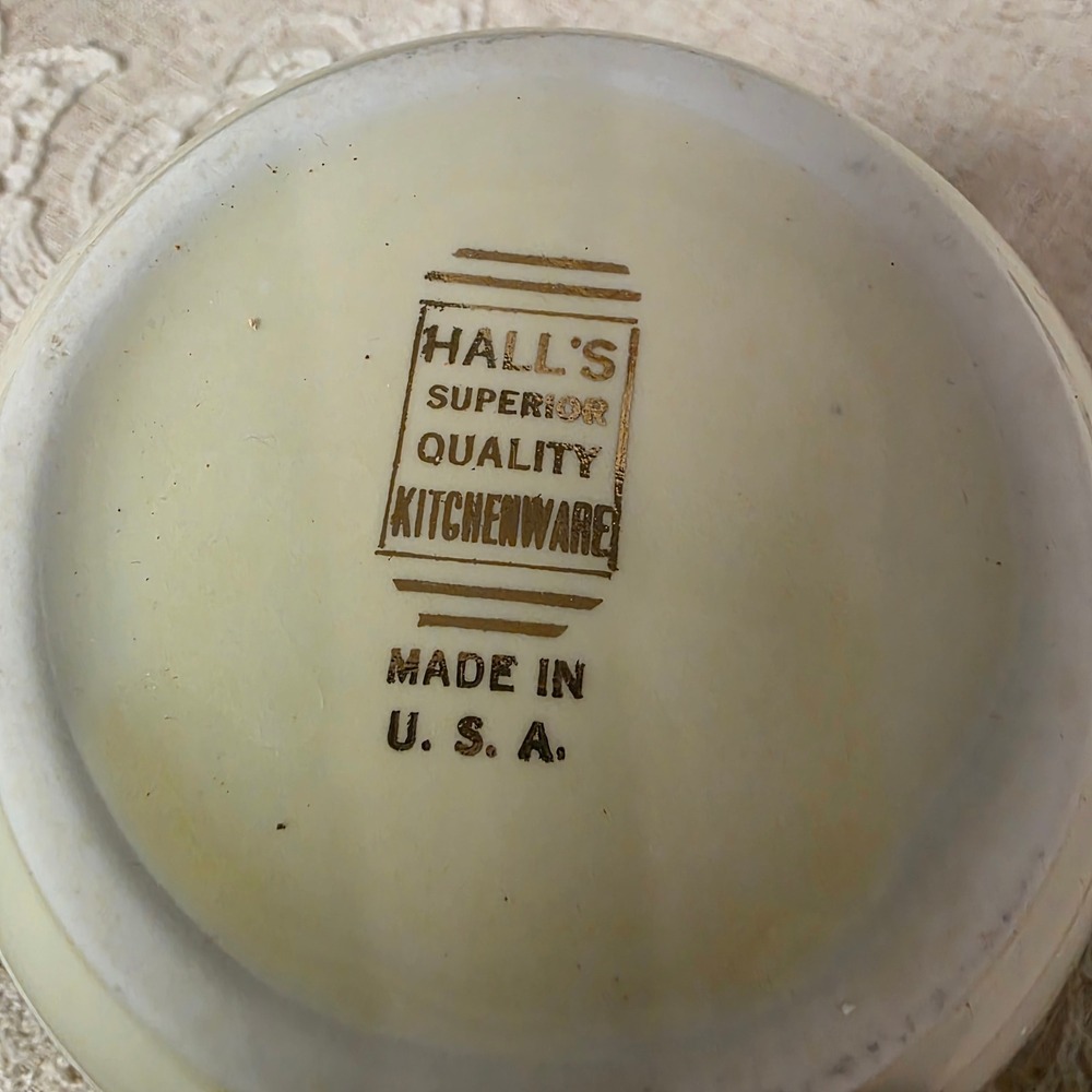 Hall's Vintage Poppy Floral Lidded Sugar Bowl Cream Orange - Picture 5 of 6